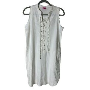 TRINA TURK x INC International Concepts Women's Linen Blend Lace-Up Dress XS